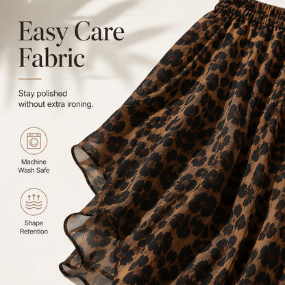 Women's Print A-Line Maxi Skirt