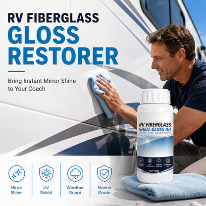 🚐 RV Fiberglass Gloss Oil Shine Restorer – UV‑Protective, Easy‑Apply, Long‑Lasting ✨