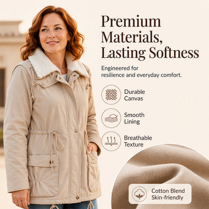 Women's Mid-Length Hooded Padded Jacket