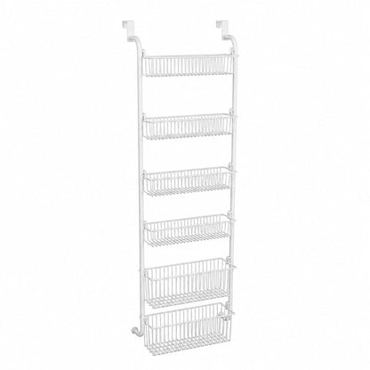 🚪Over the Door Hanging Organizer – Drill-Free Installation, Multi-Tier Carbon Steel Baskets & Space-Saving Design – Practical Storage for Any Room 🧺