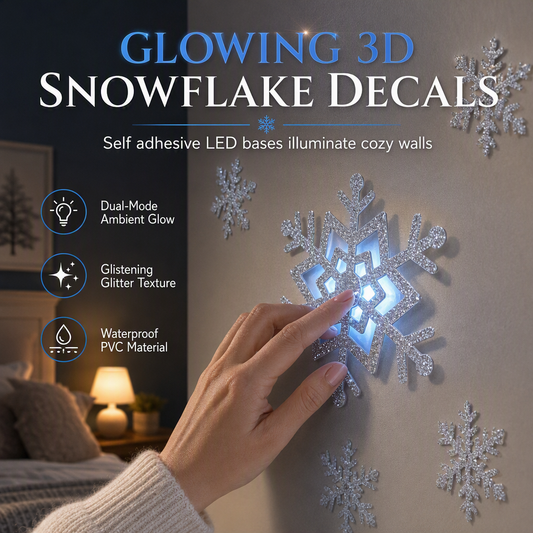 Glowing Snowflake Night Light Wall Stickers