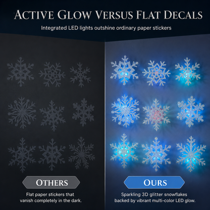 Glowing Snowflake Night Light Wall Stickers