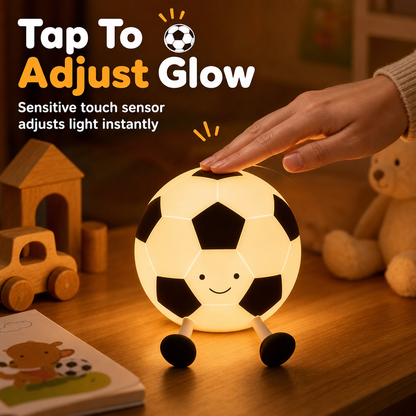 ⚽ 💡 Rechargeable Soccer Night Lights – Soft Glow, Tap Control, Kid-Safe ✨