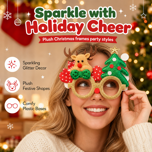 👻 🎃Novelty Christmas Eyeglass Frames Funny Holiday Party Decoration Eyewear