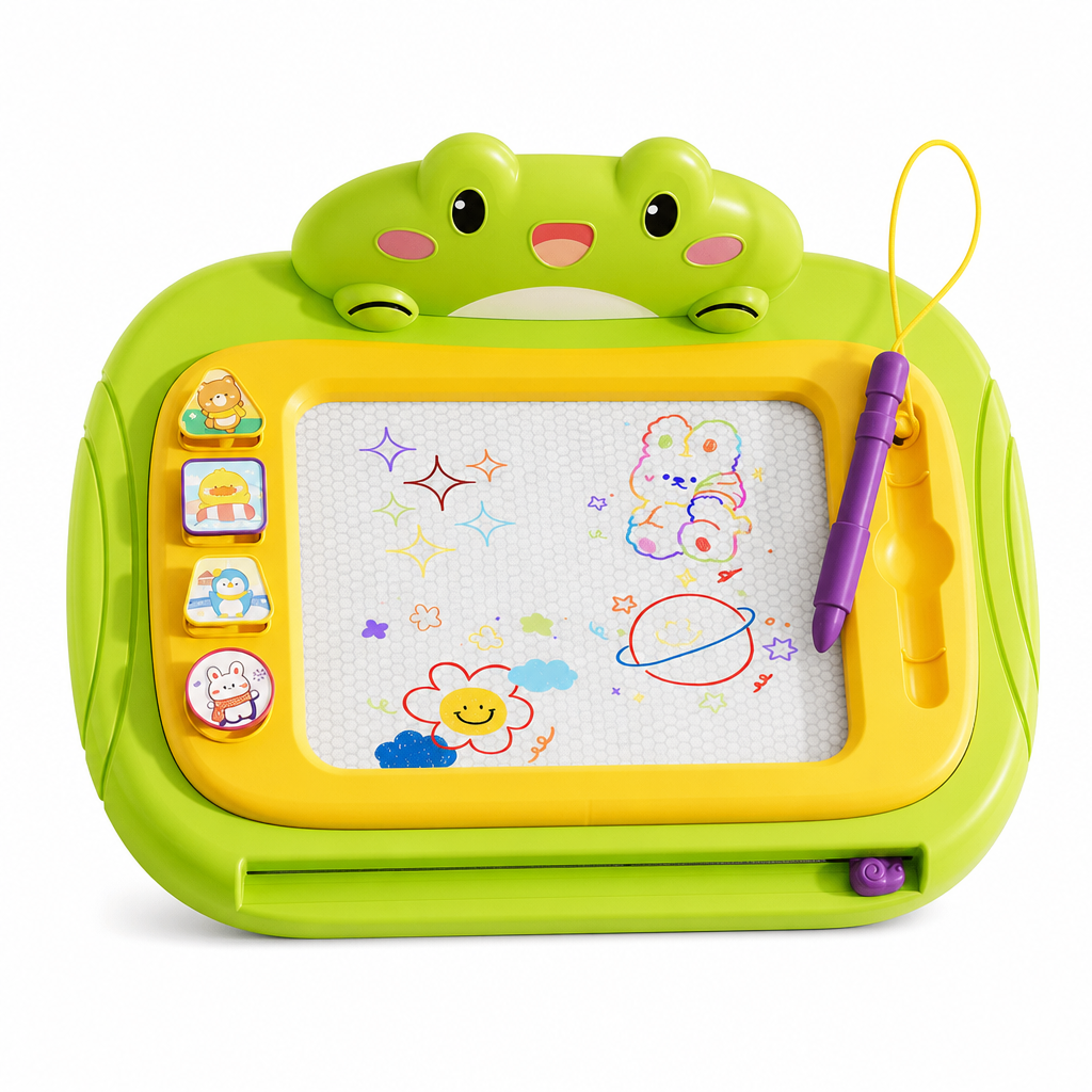✨🎨 Kids Magnetic Drawing Board – Pen & 4 stamps included ✨