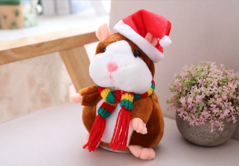 Talking Hamster Plush – repeats whatever you say, auto head-shaking, hilarious fun for kids & adults