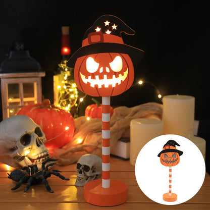 🎃Seasonal new detachable Halloween ghost festival modeling lamp LED pumpkin ghost skull wooden decorative night light🎃