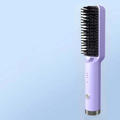 [Negative ions do not hurt hair] Portable cordless mini hair straightening comb