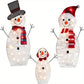 Sparkling Snowman Sentinels: LED Yard Decor