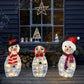 Sparkling Snowman Sentinels: LED Yard Decor