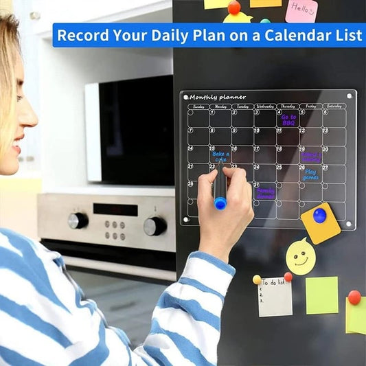 📆Magnetic Schedule Planner For Fridge【Permanently reusable】