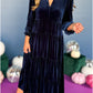 New Vintage Long Sleeve Velvet Dress