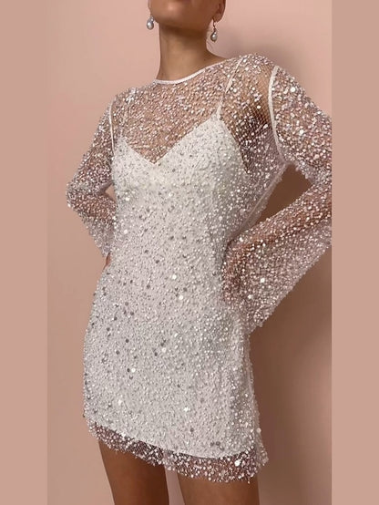 🔥2024 Hot Sale -  49% OFF💃 Women's Two Piece Sexy Sequin Dress