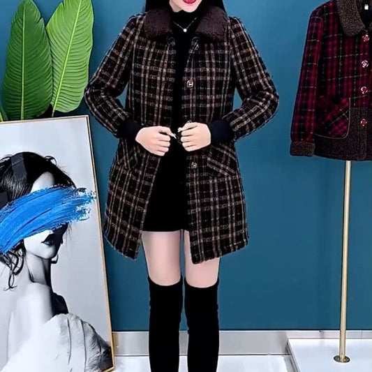 🎁Best Women’s Gift💖✨Women's Plush Thick Mid Length Jacket Coat